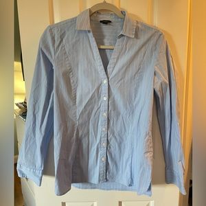 Ann Taylor Light Blue Work Blouse